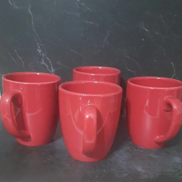 4 Pc Corelle Coordinates Bold Red Mug Set - Picture 4 of 4
